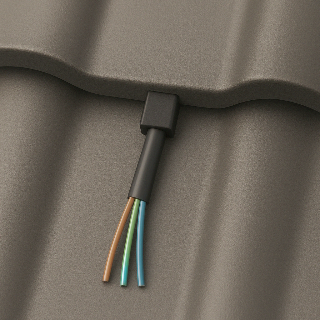 PV Kabeldurchführung Dachdurchführung Kabeldurchgang Ziegeldach geschlitzt