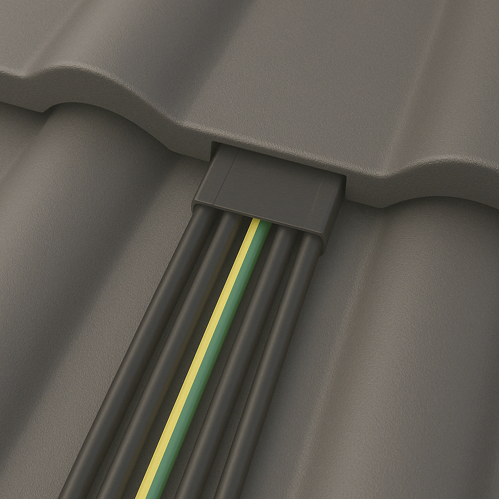 PV Kabeldurchführung Dachdurchführung Kabeldurchgang Ziegeldach geschlitzt