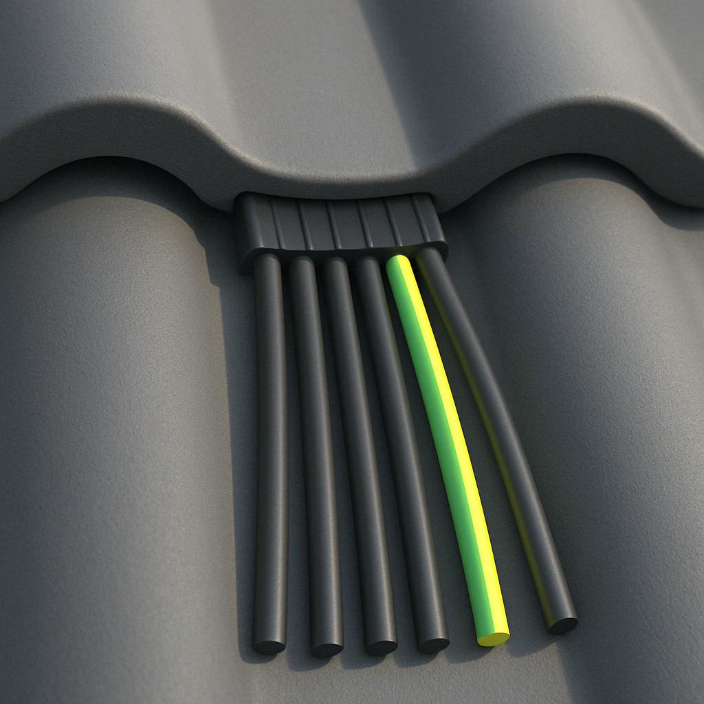 PV Kabeldurchführung Dachdurchführung Kabeldurchgang Ziegeldach geschlitzt