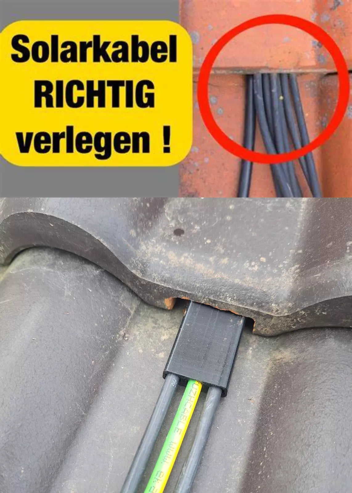 PV Kabeldurchführung Dachdurchführung 16mm2 Erdung Ziegeldach geschlitzt